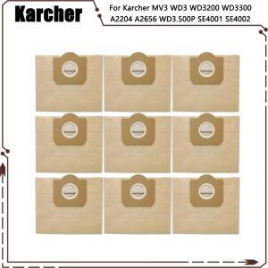 호환Karcher MV3 WD3 WD3200 A2204 A2656 WD3.500P SE4001 진공 청소기 부품 용 교체 먼지 봉투 Hepa 필터