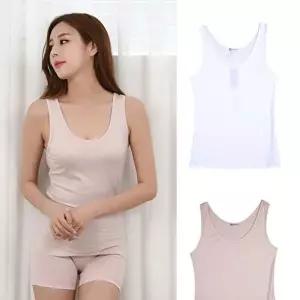 제임스딘부드러운 무지 여성런닝 민소매티셔츠 나시티-WD67654