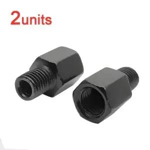 페어 블랙 오토바이 미러 어댑터 M10 10MM M8 백미러 변환 볼트 시계 방향 반시계 오른쪽 왼쪽 스레드