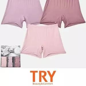 트라이 레이온 스판 여성 사각 드로즈 팬티 3매입-WD68077_
