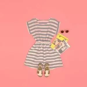 미니원피스 입기존은 단가라패턴 비치웨어 데일리하게-WD62909