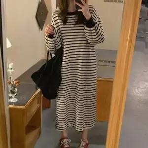 스퀘어넥 스트라이프 하객 캐주얼 상견례 롱 미니 라-WD5B8F5_