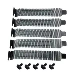 5PCS PCI 슬롯 커버 필터 블랭킹 보드 냉각 팬 먼지 환기 PC 컴퓨터 케이스 그래픽 카드 (나사 )