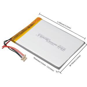 5선 커넥터 357090 태블릿 PC 전자책 의료 기기용 3.7V 5000mAh 충전식 리튬 폴리머 Lipo 이온 배터리