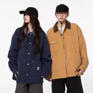 남성점퍼 봄가을 빈티지 멀티포켓 기능성 윈드스토퍼 터틀넥 점퍼 상의 심쿵빛