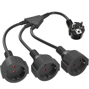 호환상품 3AC Schuko 소켓 EU 유럽 전원 연장 코드 250 V/16A 공급 전기 케이블 컴퓨터 홈용 트리플 플매트