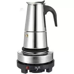 WILL 200450ml 휴대용 에스프레소 커피 메이커 모카 냄비 스테인리스 스틸 전기 스토브 필터 퍼콜레이터