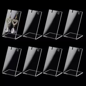 PH PandaHall 10pcs 아크릴 귀걸이 홀더 싱글 페어 L자형 주얼리 디스플레이 스탠드 정리함 기울어진
