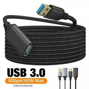 1m 2m 3m 고속 전송 케이블 USB 3.0 연장 케이블 타입 A 남성-여성 어댑터 U 디스크 카메라 TV 노트북 PC용