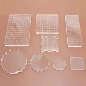 투명 릴 스탬프 블록 사용 접착 마운트 고무 DIY 스크랩북 사진 앨범 장식 수제 도구