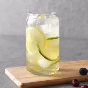 캔 모양 유리 비어잔 홈카페 맥주컵 집들이 선물용 370ml WFLUZQ0