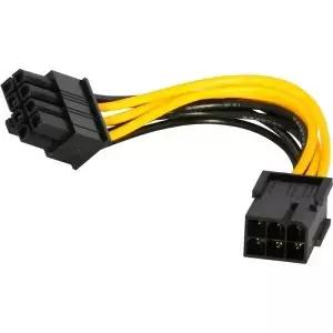 C 비디오 그래픽 카드 PCIE 전원 케이블 6 핀 암8 수 PCI 익스프레스 컨버터 2 개