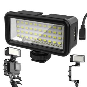 GOPRO호환 Hero 11 9 10 DJI호환 OSMO Action 3 필 램프 조명 카메라 액세서리 용 40M 다이빙 수중 방수 LE