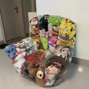 인형 투명 쇼파 보관 장난감 쿠션 수납 투명소파 빈백 공기