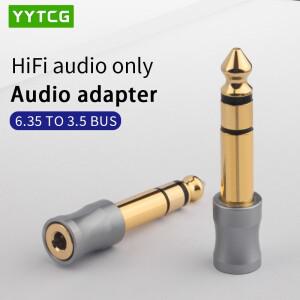 잭6.5 6.35mm 수 플러그-3.5mm 암 커넥터 헤드폰 앰프 오디오 어댑터 (휴대 휴대폰 PC 노트북 용)