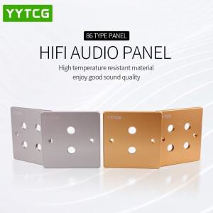YYTCG 알루미늄 합금 오디오 RCA 로터스 소켓 패널 발열 스피커 터미널 86 홈 장식 벽 플러그