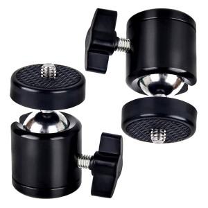 1/4 핫슈 삼각대 마운트 액션 카메라 헤드 볼 어댑터 크래들 잠금 LED 라이트 플래시 브래킷 홀더 DSLR DV