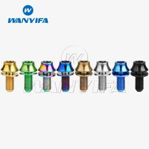 Wanyifa 티타늄 Ti 볼트 M5x12mm 와셔 포함 자전거워터병 케이지 육각