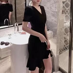 [하프클럽/]카라 트위드 롱 데일리룩 원피스룩