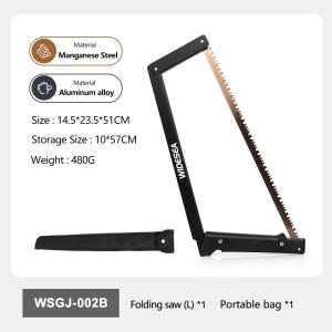 Widesea 접이식 손톱톱 - 망간강 블레이드 알루미늄 합금 프레임 휴대용 캠핑 톱 나무 가지치기 목재 절단
