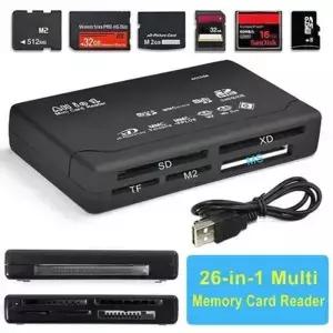 올인원 메모리 카드 리더기 외장형 USB SD SDHC 미니 M2 MMC XD CF MP3 카메라용