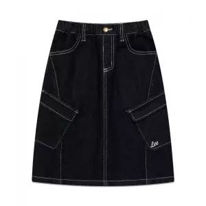 LEE KIDS 데님 하프롱 스커트 블랙 LK2501SR75BK 262388