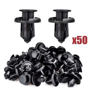 50피스 10mm 구멍 자동차 나일론 리벳 패스너 범퍼 클립 리테이너 나사 펜더 For honda호환 Civic Accord P