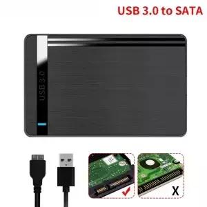 2.5인치 HDD 케이스 SATA to USB 3.0 인클로저 3TB 하드 드라이브 SSD 어댑터 5Gbps 모바일 외장 박스 PC