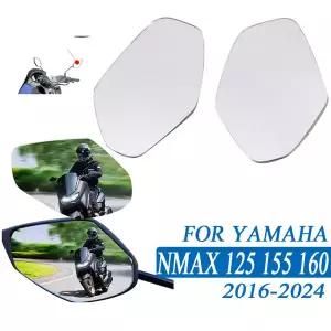 NMAX 155 N MAX 125 160 2024 바이크 오토바이 볼록 거울 광각 증가보기 Yamaha NMAX155 용 후면보기 사이