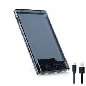 투명 HDD 케이스 캐디 박스 인클로저 2.5 SSD SATA to USB 3.0 TypeC 3.1 어댑터 외장 하드 드라이브
