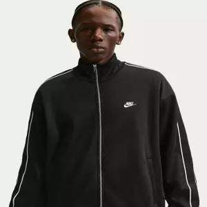 NIKE 나이키 스포츠웨어 클럽 오버사이즈 니트 트랙 재킷 M 블랙 화이트 HV141
