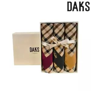 [백화점 정품] 닥스 3매 기본체크 남녀 손수건세트 DDO1215