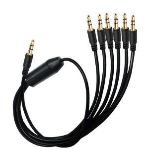 3.5mm 헤드폰 잭 분배기 오디오 케이블 1 남성 2/3/4/5/6 AUX 어댑터 컴퓨터 헤드셋