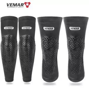 VEMAR 통기성 가을 오토바이 무릎 팔꿈치 패드 고탄성 모토크로스 보호대 DH MTB 사이클링 슬리브 Kneepads