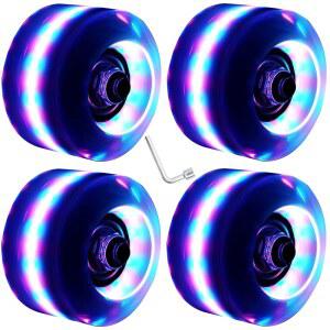 네질라프 4팩 32 X 58MM 78A 롤러 실외 휠, 또는 휠 스케이트보드 베어링이 더블 실내 스케이트 로우 및 스케이팅용 액세서리 장착된