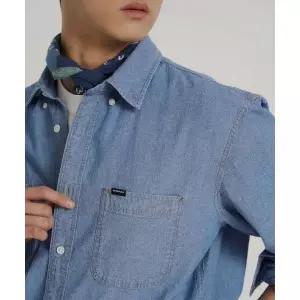 매장정품 빈폴 BEANPOLE MEN 남녀공용 샴브레이 셔츠 블루 BC6264C72P 282325