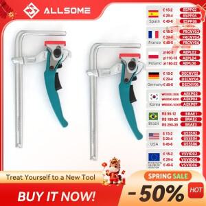 Allsome 알루미늄 합금 퀵 래칫 테이블 클램프  MFT 및 가이드 레일 시스템용 160mm 클램핑 범위  2 개