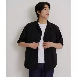 매장정품 빈폴 BEANPOLE MEN 아우터형 반소매 셔츠 블랙 BC5365O845 282381