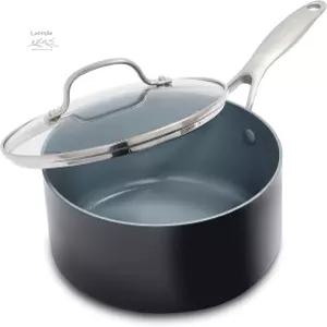 그린팬 발렌시아 프로 하드 아노다이징 세라믹 논스틱 2QT 냄비 뚜껑 PFAS 프리 인덕션 식기세척기 사용