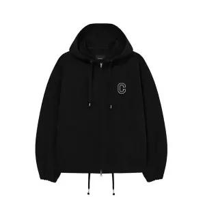 매장정품 COVERNAT 커버낫 C 로고 헤비 옥스포드 후드 자켓 블랙 CO2601JK12BK 1826465