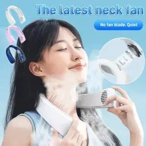 휴대용 USB 충전식 무선 소형 선풍기 날개 없는 목걸이형 스포츠/사무실용