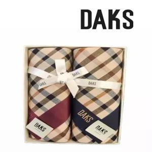 [백화점 정품] 닥스 2매 키본 체크 면대 남녀 손수건 세트 DLI4001(11 71)