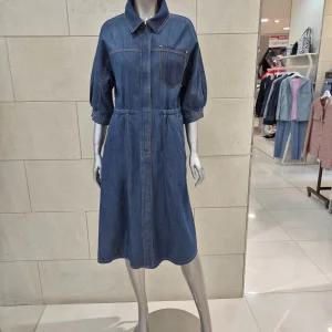데님 집업 원피스 CLFMOP101_BP 418227 크로커다일레이디