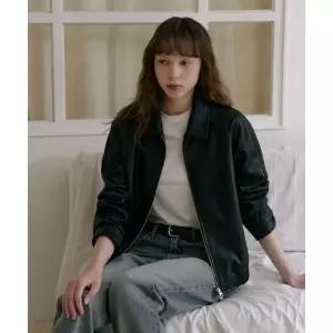 LEFTSEOUL 신세틱 레더 크롭 래글런 블루종 [블랙] 5010583781 3377999