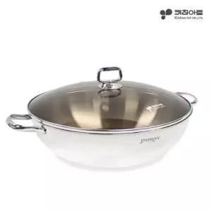 [키친아트] 그랑제 통3중 스텐레스 IH 인덕션가능 궁중 전골냄비 33cm..
