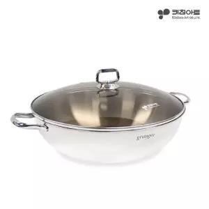 [키친아트] 그랑제 통3중 스텐레스 IH 인덕션가능 궁중 전골냄비 28cm..