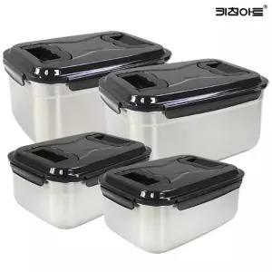 [키친아트] 스텐레스 밀폐용기 김치통 4종C(3호+3호+4호+4호) 김치보관용기..