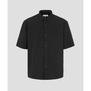 매장정품 빈폴 BEANPOLE MEN 화섬 솔리드 반소매 셔츠 블랙 BC5565C905 282646