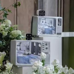 빈티지 TV 송출 CCTV 장식 장식품 빈티지