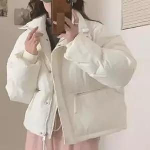 패딩 여성 겨울 경량 점퍼 카라 단추 포켓 보온 숏패딩